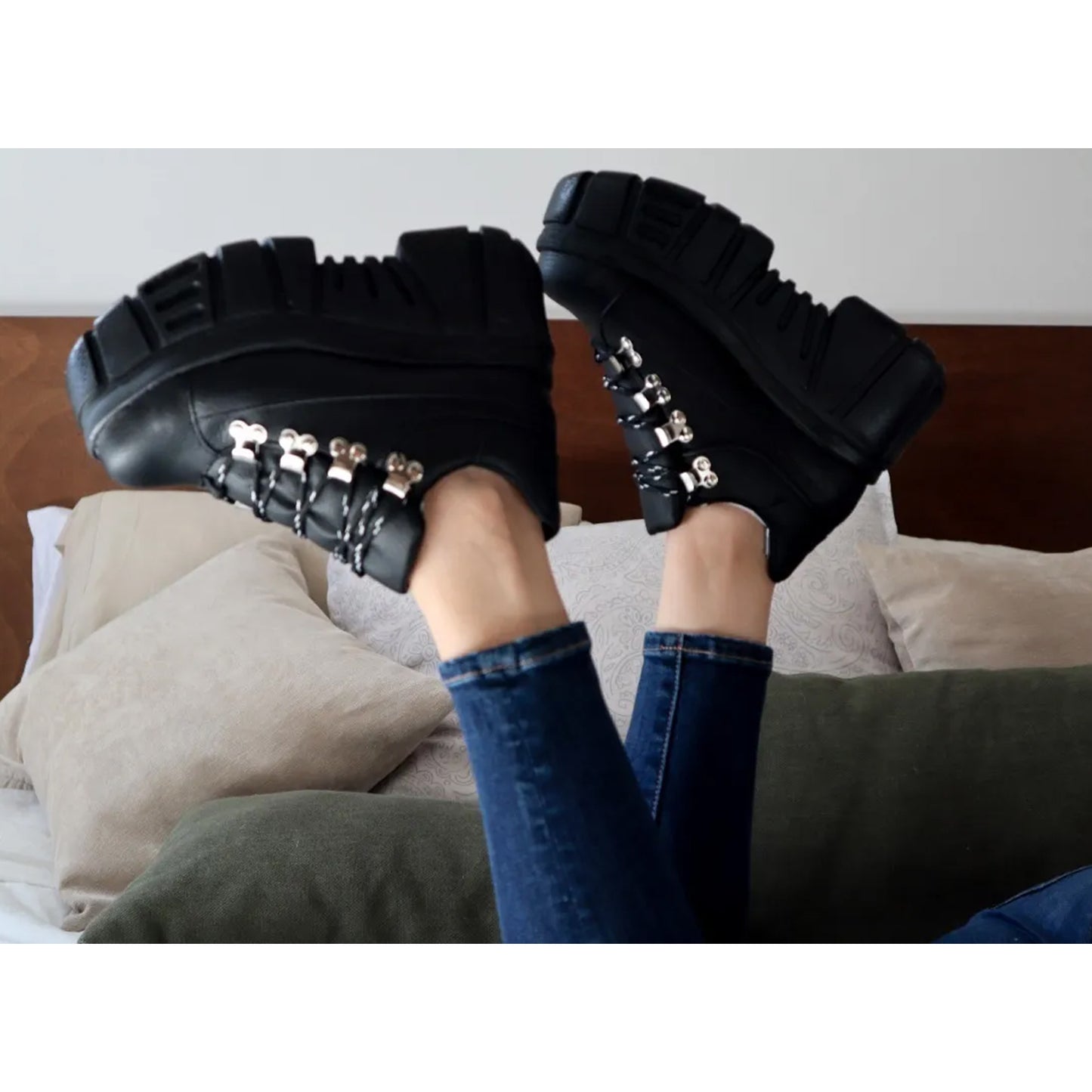 Set Chunky Sneaker All White &amp; All Black