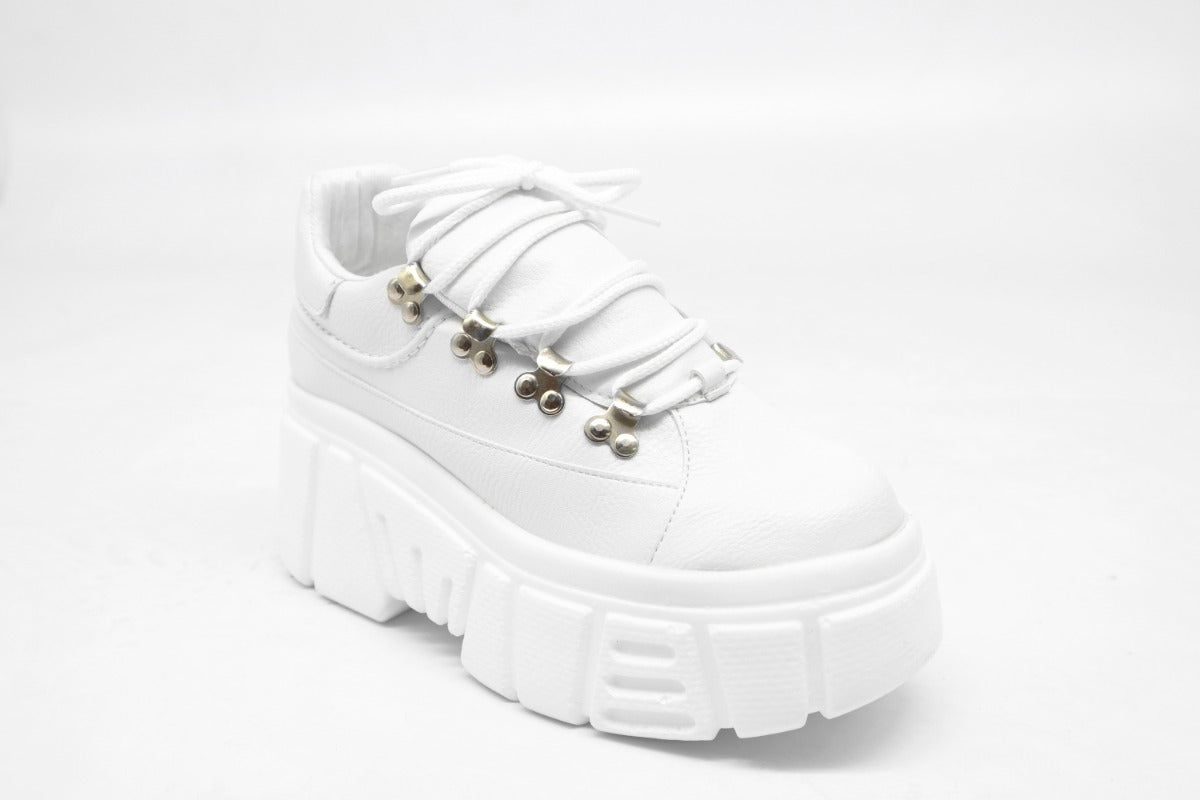 Women's Chunky Platform Tennis Shoes White